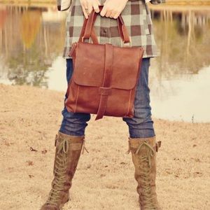 New • Duluth Trading Co • Lifetime Leather Convertible Backpack